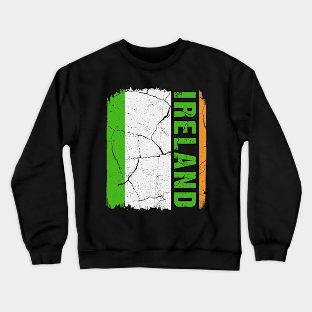 Vintage Irish Flag Ireland Pride Roots Heritage Crewneck Sweatshirt by snnt